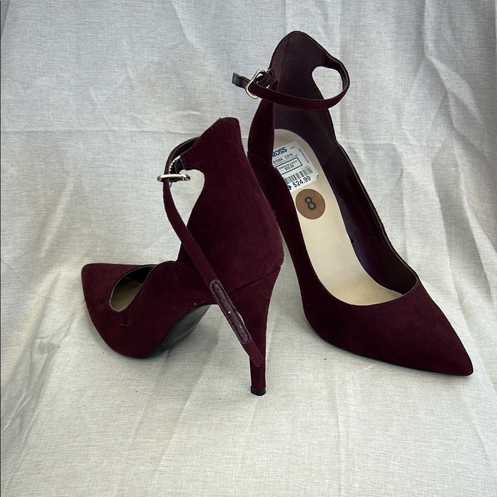 Elegant Burgundy Women's Heels